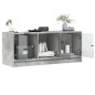 vidaXL TV-Schrank mit Glastüren Betongrau 102x37x42 cm vidaXL TV-Schrank mit Glastüren Betongrau 102x37x42 cm
