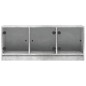 vidaXL TV-Schrank mit Glastüren Betongrau 102x37x42 cm vidaXL TV-Schrank mit Glastüren Betongrau 102x37x42 cm