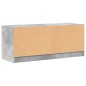 vidaXL TV-Schrank mit Glastüren Betongrau 102x37x42 cm vidaXL TV-Schrank mit Glastüren Betongrau 102x37x42 cm