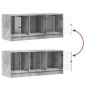 vidaXL TV-Schrank mit Glastüren Betongrau 102x37x42 cm vidaXL TV-Schrank mit Glastüren Betongrau 102x37x42 cm