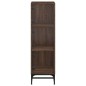 vidaXL Highboard mit Glastüren Braun Eichen-Optik 35x37x120 cm vidaXL Highboard mit Glastüren Braun Eichen-Optik 35x37x120 cm