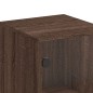 vidaXL Highboard mit Glastüren Braun Eichen-Optik 35x37x120 cm vidaXL Highboard mit Glastüren Braun Eichen-Optik 35x37x120 cm