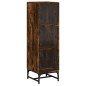 vidaXL Highboard mit Glastüren Räuchereiche 35x37x120 cm vidaXL Highboard mit Glastüren Räuchereiche 35x37x120 cm