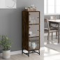 vidaXL Highboard mit Glastüren Räuchereiche 35x37x120 cm vidaXL Highboard mit Glastüren Räuchereiche 35x37x120 cm