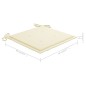 vidaXL Gartenstühle 2 Stk. mit Cremeweißen Kissen Massivholz Teak vidaXL Gartenstühle 2 Stk. mit Cremeweißen Kissen Massivholz Teak