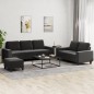 vidaXL 3-tlg. Sofagarnitur Schwarz Stoff vidaXL 3-tlg. Sofagarnitur Schwarz Stoff