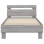 vidaXL Bettgestell mit Kopfteil Grau Sonoma 90x190 cm Holzwerkstoff vidaXL Bettgestell mit Kopfteil Grau Sonoma 90x190 cm Holzwerkstoff