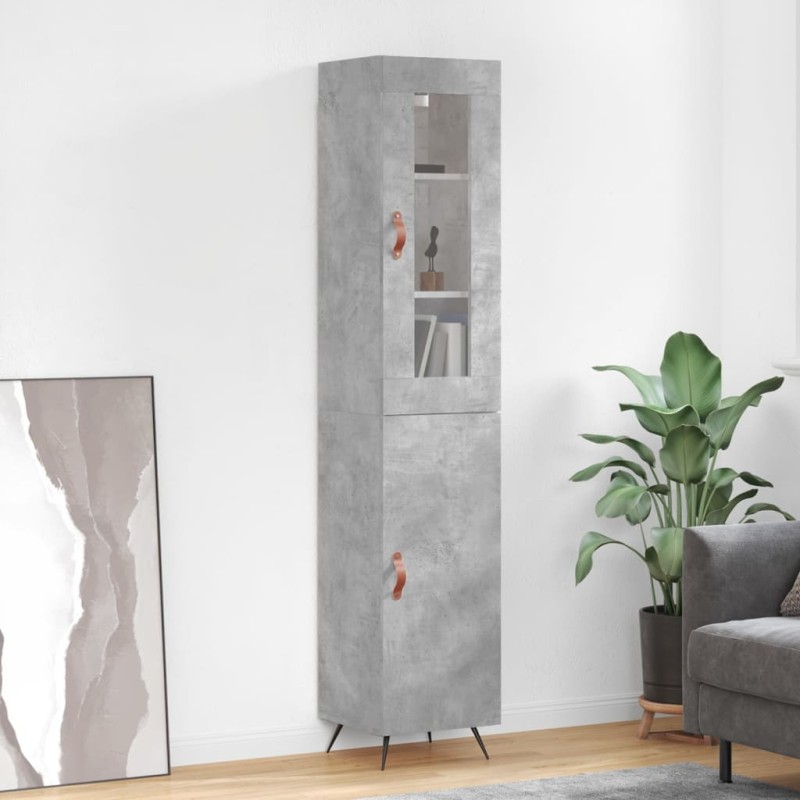 vidaXL Highboard Betongrau 34,5x34x180 cm Holzwerkstoff vidaXL Highboard Betongrau 34,5x34x180 cm Holzwerkstoff