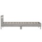 vidaXL Bettgestell mit Kopfteil Grau Sonoma 90x190 cm Holzwerkstoff vidaXL Bettgestell mit Kopfteil Grau Sonoma 90x190 cm Holzwerkstoff