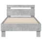vidaXL Bettgestell mit Kopfteil Betongrau 90x190 cm Holzwerkstoff vidaXL Bettgestell mit Kopfteil Betongrau 90x190 cm Holzwerkstoff