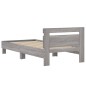 vidaXL Bettgestell mit Kopfteil Grau Sonoma 90x190 cm Holzwerkstoff vidaXL Bettgestell mit Kopfteil Grau Sonoma 90x190 cm Holzwerkstoff