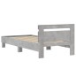 vidaXL Bettgestell mit Kopfteil Betongrau 90x190 cm Holzwerkstoff vidaXL Bettgestell mit Kopfteil Betongrau 90x190 cm Holzwerkstoff