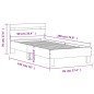 vidaXL Bettgestell mit Kopfteil Grau Sonoma 90x190 cm Holzwerkstoff vidaXL Bettgestell mit Kopfteil Grau Sonoma 90x190 cm Holzwerkstoff
