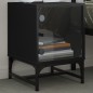 vidaXL Nachttische mit Glastüren 2 Stk. Schwarz 35x37x50 cm vidaXL Nachttische mit Glastüren 2 Stk. Schwarz 35x37x50 cm