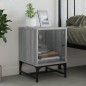 vidaXL Nachttisch mit Glastür Grau Sonoma 35x37x50 cm vidaXL Nachttisch mit Glastür Grau Sonoma 35x37x50 cm
