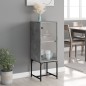 vidaXL Beistellschrank mit Glastür Betongrau 35x37x100 cm
