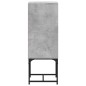 vidaXL Beistellschrank mit Glastür Betongrau 35x37x100 cm