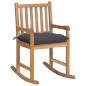 vidaXL Schaukelstuhl mit Anthrazit Kissen Massivholz Teak vidaXL Schaukelstuhl mit Anthrazit Kissen Massivholz Teak