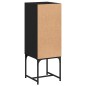 vidaXL Beistellschrank mit Glastür Schwarz 35x37x100 cm vidaXL Beistellschrank mit Glastür Schwarz 35x37x100 cm