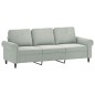 vidaXL 3-Sitzer-Sofa mit Zierkissen Hellgrau 180 cm Samt vidaXL 3-Sitzer-Sofa mit Zierkissen Hellgrau 180 cm Samt