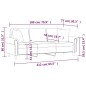 vidaXL 3-Sitzer-Sofa mit Zierkissen Hellgrau 180 cm Samt vidaXL 3-Sitzer-Sofa mit Zierkissen Hellgrau 180 cm Samt