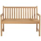 Gartenbank mit Hellgrüner Auflage 120 cm Massivholz Teak Gartenbank mit Hellgrüner Auflage 120 cm Massivholz Teak