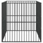 vidaXL Hundelaufstall 4-tlg. Schwarz Verzinkter Stahl vidaXL Hundelaufstall 4-tlg. Schwarz Verzinkter Stahl