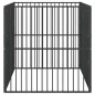 vidaXL Hundelaufstall 4-tlg. Schwarz Verzinkter Stahl vidaXL Hundelaufstall 4-tlg. Schwarz Verzinkter Stahl