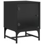 vidaXL Nachttisch mit Glastür Schwarz 35x37x50 cm vidaXL Nachttisch mit Glastür Schwarz 35x37x50 cm