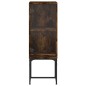 vidaXL Beistellschrank mit Glastür Räuchereiche 35x37x100 cm vidaXL Beistellschrank mit Glastür Räuchereiche 35x37x100 cm