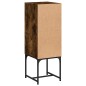 vidaXL Beistellschrank mit Glastür Räuchereiche 35x37x100 cm vidaXL Beistellschrank mit Glastür Räuchereiche 35x37x100 cm