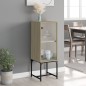 vidaXL Beistellschrank mit Glastür Sonoma-Eiche 35x37x100 cm