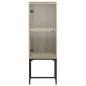 vidaXL Beistellschrank mit Glastür Sonoma-Eiche 35x37x100 cm
