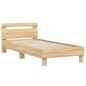 vidaXL Bettgestell mit Kopfteil Sonoma-Eiche 90x190 cm Holzwerkstoff vidaXL Bettgestell mit Kopfteil Sonoma-Eiche 90x190 cm Holzwerkstoff