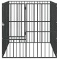vidaXL Hundelaufstall 4-tlg. Schwarz Verzinkter Stahl vidaXL Hundelaufstall 4-tlg. Schwarz Verzinkter Stahl