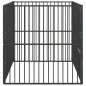 vidaXL Hundelaufstall 4-tlg. Schwarz Verzinkter Stahl vidaXL Hundelaufstall 4-tlg. Schwarz Verzinkter Stahl