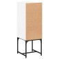 vidaXL Beistellschrank mit Glastür Weiß 35x37x100 cm vidaXL Beistellschrank mit Glastür Weiß 35x37x100 cm