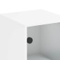 vidaXL Beistellschrank mit Glastür Weiß 35x37x100 cm vidaXL Beistellschrank mit Glastür Weiß 35x37x100 cm