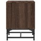 vidaXL Nachttisch mit Glastür Braun Eichen-Optik 35x37x50 cm vidaXL Nachttisch mit Glastür Braun Eichen-Optik 35x37x50 cm