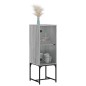 vidaXL Beistellschrank mit Glastür Grau Sonoma 35x37x100 cm vidaXL Beistellschrank mit Glastür Grau Sonoma 35x37x100 cm