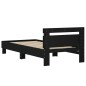 vidaXL Bettgestell mit Kopfteil Schwarz 90x190 cm Holzwerkstoff vidaXL Bettgestell mit Kopfteil Schwarz 90x190 cm Holzwerkstoff