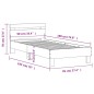 vidaXL Bettgestell mit Kopfteil Schwarz 90x190 cm Holzwerkstoff vidaXL Bettgestell mit Kopfteil Schwarz 90x190 cm Holzwerkstoff