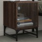 vidaXL Nachttische mit Glastüren 2 Stk. Braun Eichen-Optik 35x37x50 cm vidaXL Nachttische mit Glastüren 2 Stk. Braun Eichen-Optik 35x37x50 cm