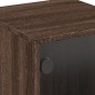vidaXL Nachttische mit Glastüren 2 Stk. Braun Eichen-Optik 35x37x50 cm vidaXL Nachttische mit Glastüren 2 Stk. Braun Eichen-Optik 35x37x50 cm