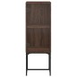 vidaXL Beistellschrank mit Glastür Braun Eichen-Optik 35x37x100 cm vidaXL Beistellschrank mit Glastür Braun Eichen-Optik 35x37x100 cm