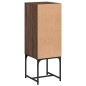 vidaXL Beistellschrank mit Glastür Braun Eichen-Optik 35x37x100 cm vidaXL Beistellschrank mit Glastür Braun Eichen-Optik 35x37x100 cm