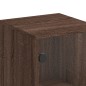 vidaXL Beistellschrank mit Glastür Braun Eichen-Optik 35x37x100 cm vidaXL Beistellschrank mit Glastür Braun Eichen-Optik 35x37x100 cm