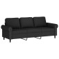 vidaXL 3-Sitzer-Sofa mit Zierkissen Schwarz 180 cm Samt vidaXL 3-Sitzer-Sofa mit Zierkissen Schwarz 180 cm Samt