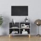 vidaXL TV-Schrank mit Massivholz-Beinen Betongrau 69,5x30x50 cm vidaXL TV-Schrank mit Massivholz-Beinen Betongrau 69,5x30x50 cm