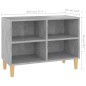 vidaXL TV-Schrank mit Massivholz-Beinen Betongrau 69,5x30x50 cm vidaXL TV-Schrank mit Massivholz-Beinen Betongrau 69,5x30x50 cm